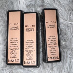 Three 5ml Gucci Éternité de Beauté Foundation - Black and Cream